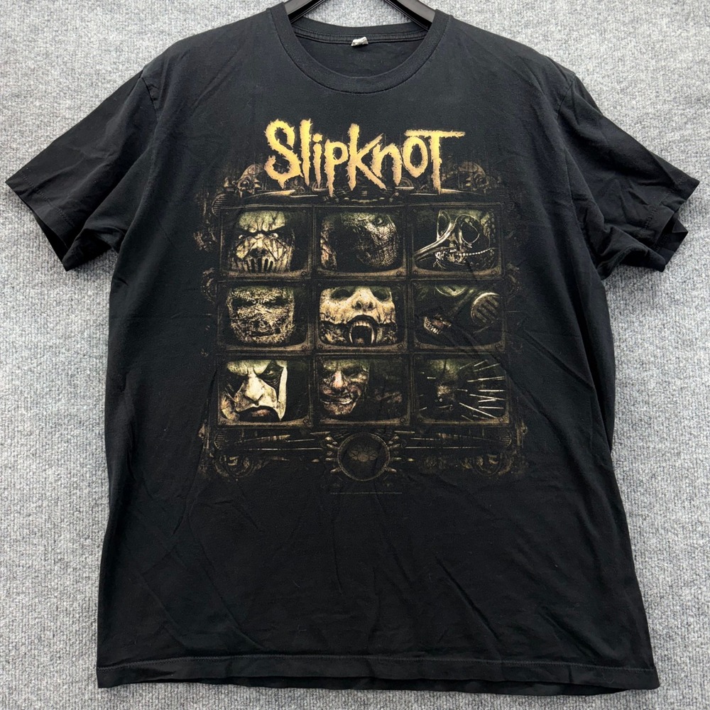 Slipknot Band T‎ Shirt Mens XL Graphic Tee Black Heavy Metal Rock Tour Merch